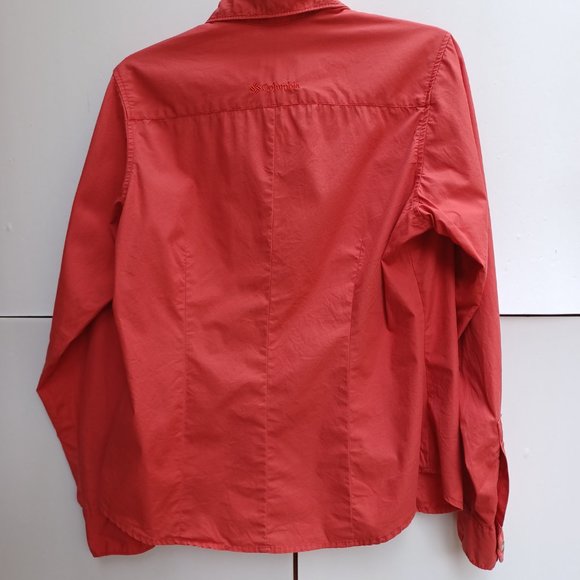 Columbia Long Sleeve Shirt, Coral, Women Size L - Picture 4 of 9